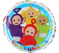 Grabo Teletubbies Birthday Balloon for Children's Party Round Foil with Straw to Inflate it. Colourful Balloons Made in Italy 35 x 35 cm