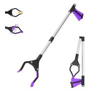 GrabRunner 32 Folding Reacher Grabber Tool with Magnet(Purple)