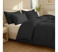 Grace 100% Egptian Cotton Duvet Cover Set with Matching Pillowcases in Black | Size: King grace Black King