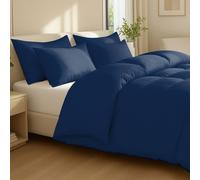 Grace 100% Egptian Cotton Duvet Cover Set with Matching Pillowcases in Navy | Size: Super King grace Navy Super King