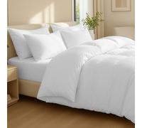 Grace 100% Egptian Cotton Duvet Cover Set with Matching Pillowcases in White | Size: Single grace White Single