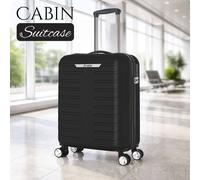 Grace 20" ABS Cabin Suitcase TSA Lock 4 Wheel Carry On Lite in Black grace Black