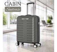 Grace 20" ABS Cabin Suitcase TSA Lock 4 Wheel Carry On Lite in Grey grace Grey