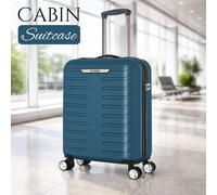 Grace 20" ABS Cabin Suitcase TSA Lock 4 Wheel Carry On Lite in Teal grace Teal