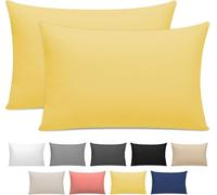 Grace 300 Thread Count Egyptian Cotton Pillow Cases 2 Pack Hotel Quality Ochre Pillow Covers With Envelope Closure