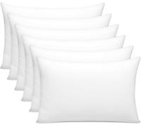 Grace 300 Thread Count Egyptian Cotton Pillow Cases 6 Pack Hotel Quality White Pillow Covers With Envelope Closure