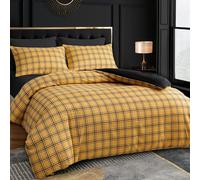 Grace 4 Pcs Double Duvet Set with Matching Black Double Fitted Sheet 40 cm Extra Deep Pocket - UltraSoft Breathable Premium Microfibre Reversible Quilt Cover Bedding Set For All Seasons