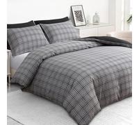 Grace 4 Pcs Super King Duvet Set with Matching Black Super King Fitted Sheet 40 cm Extra Deep Pocket - Premium Microfibre Reversible Quilt Cover Bedding Set For All Seasons