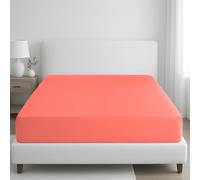 Grace 400 Thread Count Egyptian Cotton Single Fitted Sheet Extra Deep Pocket 35 cm (14 inches) Durable Elastic Single Bed Sheets Premium Natural Cotton Fitted Sheet