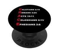 GRACE Acrostic - 5 Christian Faith Bible Verse Scriptures PopSockets Adhesive PopGrip