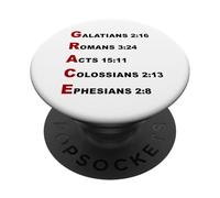 GRACE Acrostic - 5 Christian Faith Bible Verse Scriptures PopSockets Adhesive PopGrip