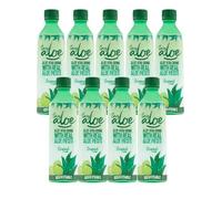 Grace Aloe Vera Original Drink 500ml x 9 Natural Grape Flavour Real Aloe Pieces Hydrating Juice Beverage with Welari Thank You Card | (9pack)