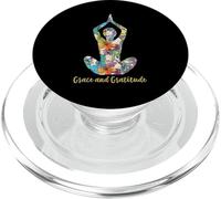 Grace And Gratitude Cute Namaste Yoga Master Meditation PopSockets PopGrip for MagSafe
