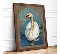 Grace and Weathered Time Mixed Media Framed Wall Art Print A2 (59.4×42cm) Walnut, Wall Decor for Living Room, Bedroom, Office & Home, Ready to Hang, Art Gift