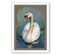 Grace and Weathered Time Mixed Media Framed Wall Art Print A4 (29.7×21cm) White, Wall Decor for Living Room, Bedroom, Office & Home, Ready to Hang, Art Gift