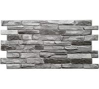 Grace Baltic - 3D Wall Panels for Interior Wall Decor Non-Adhesive Thin and Elastic PVC Wall Covering Panels for Home and Office… (20, Grey)