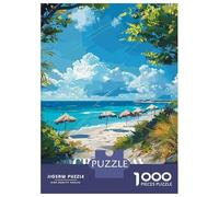 Grace Bay, Turks And Caicos 1000 Piece Jigsaw Puzzle, Continental Street Poster, Screen-Free Fun, Interlocking Paper Pieces, Travel Gift for Home Décor Fans, 70x50cm/1000pcs