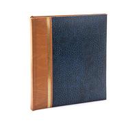 Kenro Grace Classic Photo Album for 100 Photos 9x6 / 23x15cm - Navy Blue Faux Leather Slip-In Pages & Memo Space. Premium Photo Album for All Occasions - KD110