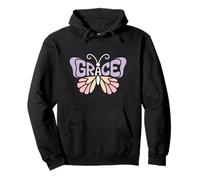 Grace Butterfly - Personalized Cute Name Word Art Pullover Hoodie