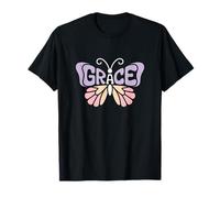Grace Butterfly - Personalized Cute Name Word Art T-Shirt