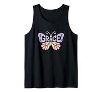 Grace Butterfly - Personalized Cute Name Word Art Tank Top