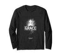 Grace by Grace Alone Ephesians 2 8 Cross Long Sleeve T-Shirt