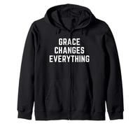 Grace Changes Everything Christian Faith Bible Worship Zip Hoodie
