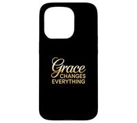 Grace Changes Everything Inspirational Christian Design Case for iPhone 15 Pro