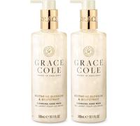 Grace Cole Nectarine Blossom and Grapefruit Hand Wash 300ml - Essential Oils - Moisturising Liquid Soap - Vegan and Cruelty Free, No SLS or Parabens - Made in England (Pack of 2)