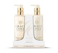 Grace Cole Nectarine Blossom & Grapefruit Hand Duo Gift Set 1 x Hand Wash, 1 x Hand & Body Lotion 300ml - Essential Oils - Vegan - Made In England