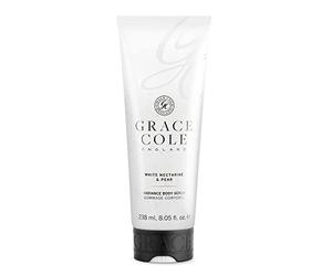 Grace Cole White Nectarine & Pear Exfoliating Body Scrub 238ml Refreshing Hydrating - Essential Oils - Vegan and Cruelty Free, No SLS or Parabens - Made In England