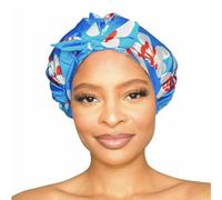 GRACE & COMPANY Luxury Shower Cap For Women - 100% Waterproof, Reusable, Washable & Breathable Shower Caps - Gramercy