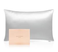 Grace & Company Silky Satin Pillowcase for Hair & Skin, Oeko-Tex Certified Satin Silk Pillowcase with Zipper - Ultra Smooth Pillowcases Standard Size 20”x26” - Half Moon Bay