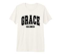 Grace Cool Sports Based Athletic Fun Christian Motivational Premium T-Shirt