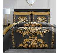 Grace Double Brushed Duvet Cover King Size Supersoft with Zipper Closure in Gold | Size: Single grace Gold Single