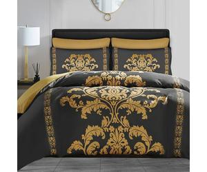 Grace Double Brushed Duvet Cover King Size Supersoft with Zipper Closure in Gold | Size: Super King grace Gold Super King