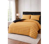 Grace Double Brushed Duvet Cover Set Supersoft with Zipper Closure in Gold | Size: Super King grace Gold Super King