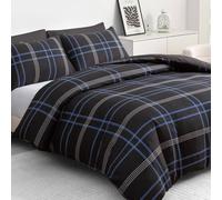 Grace Double Brushed Microfiber Duvet Cover Set Breathable Bedding Sets in Black grace Black Double