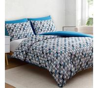 Grace Double Brushed Microfiber Duvet Cover Set Durable Bedding Sets in Blue grace Blue Double