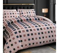 Grace Double Duvet Set - Premium Microfiber Reversible Double Duvet Cover (200 x 200 cm) 3 PCs - Ultrasoft Hypoallergenic Luxury Quilt Cover Bedding Sets With Zipper Closure