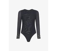 Grace Faena Womens Grace Faena The Zebra Mesh Bodysuit Noir M