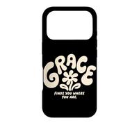Grace Finds You Where You Are Christian Groovy Religious Case for iPhone 17 Pro