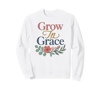 Grace Floral Christian Bible Verse Sweatshirt