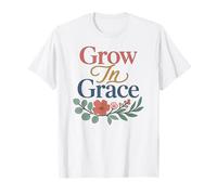 Grace Floral Christian Bible Verse T-Shirt