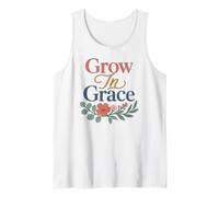 Grace Floral Christian Bible Verse Tank Top