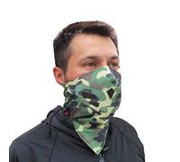Grace Folly Half Face Mask for Cold Winter Weather. Use this Half Balaclava for Snowboarding, Ski, Motorcycle. (Many Colors) (Camo- Green)