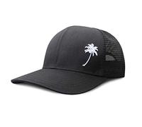 Grace Folly Trucker Hat for Men or Women- Many Cool Designs (Palm Tree- Black)
