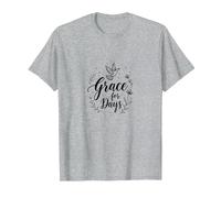 Grace for Days Inspirational Dove, Jesus T-Shirt, Men, Heather Grey, XXL