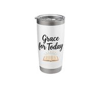 Grace for Today Christian Faith Scripture Bible Verse Design Stainless Steel Insulated Tumbler