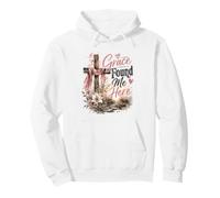 Grace Found Me Here Christian Cross Design Pullover Hoodie